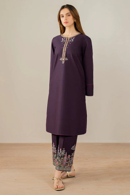 JAZMIN-2PC DHANAK EMBROIDERED SUIT KUN-113