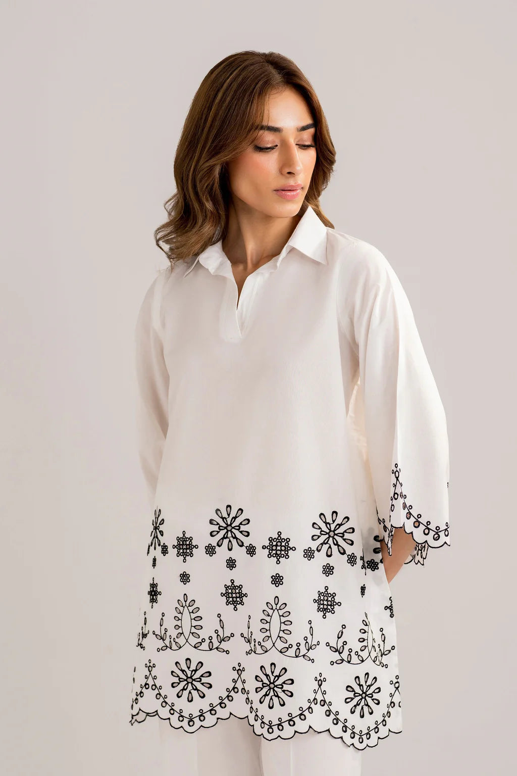 HANA-2PC DHANAK EMBROIDERED SUIT-KUN-3204