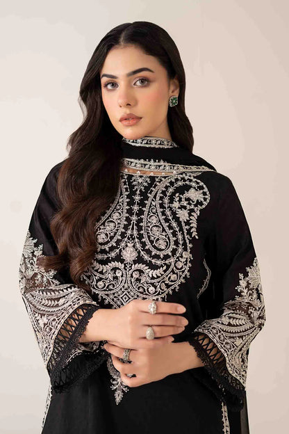 MARIA.B-3PC DHANAK EMBROIDERED SUIT KUN-4165