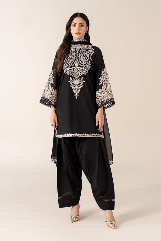 MARIA.B-3PC DHANAK EMBROIDERED SUIT KUN-4165