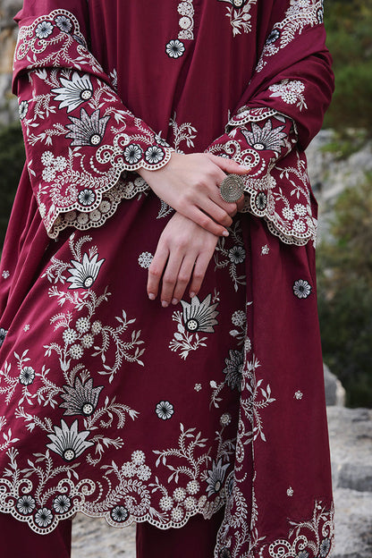 IMAGE-3PC LAWN EMBROIDERED SHIRT WITH MONARK EMBROIDERED DUAPATTA AND TROUSER-KUN-3715