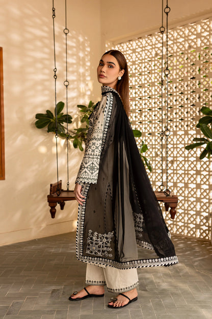 BATIK-3PC LAWN EMBROIDERED SHIRT WITH CHIFFON EMBROIDERED DUPATTA AND TROUSER-KUN-3689