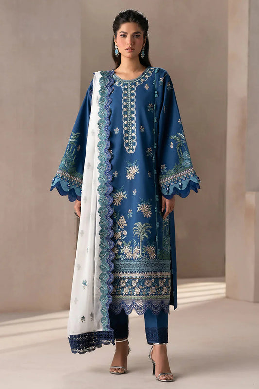 ETHNC-3PC DHANAK HEAVY EMBROIDERED SUIT KUN-4220