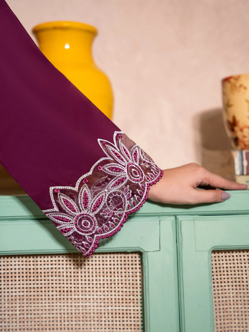IZEL-2PC DHANAK EMBROIDERED SUIT-KUN-102
