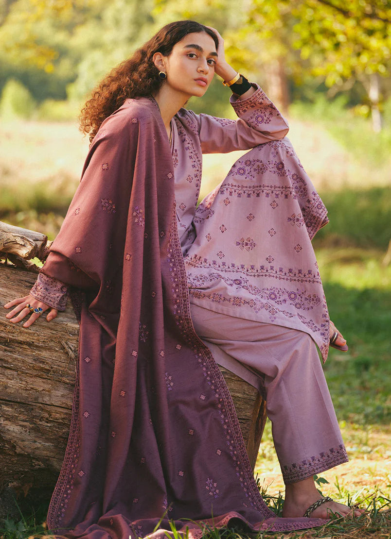 MARIA B - 3PC LAWN EMBROIDERED SHIRT WITH LAWN EMBROIDERED DUPATTA AND TROUSER-KUN-3517