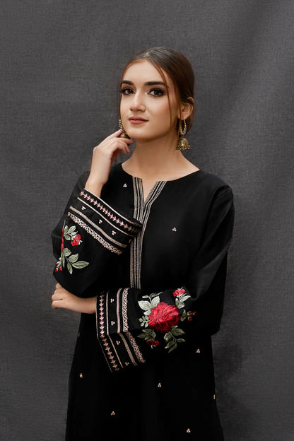 URGE - 3PC LAWN EMBROIDERED SHIRT WITH MONARK PRINT DUPATTA AND TROUSER-BIC-3516