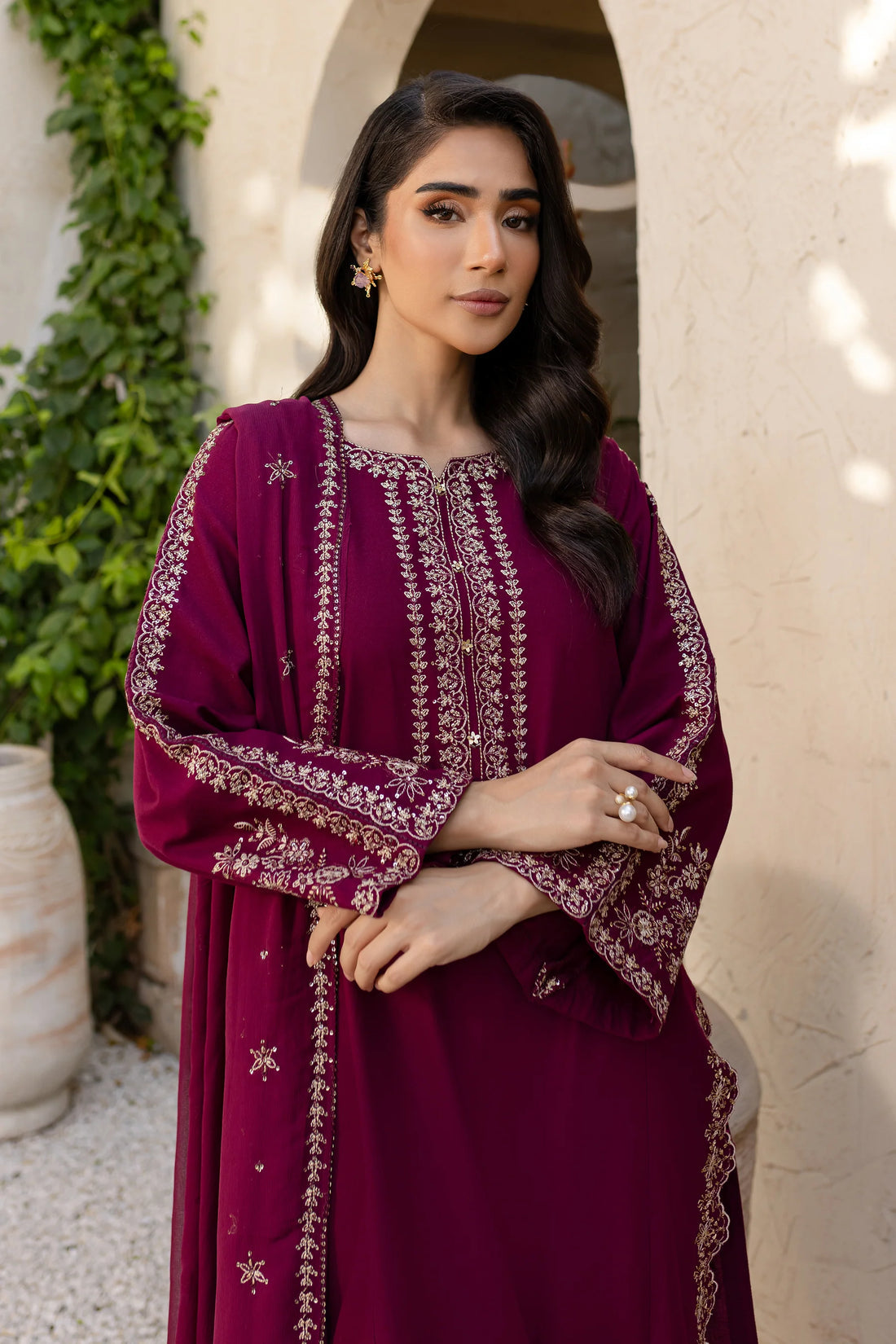 BATIK-3PC LAWN EMBROIDERED SHIRT WITH BAMBER CHIFFON EMBROIDERED DUPATTA AND TROUSER-KUN-3611