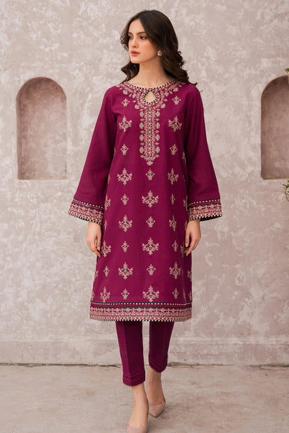 JAZMIN 3PC LAWN EMBROIDERED SHIRT WITH MONARK PRINT DUAPATTA-KUN- 3505