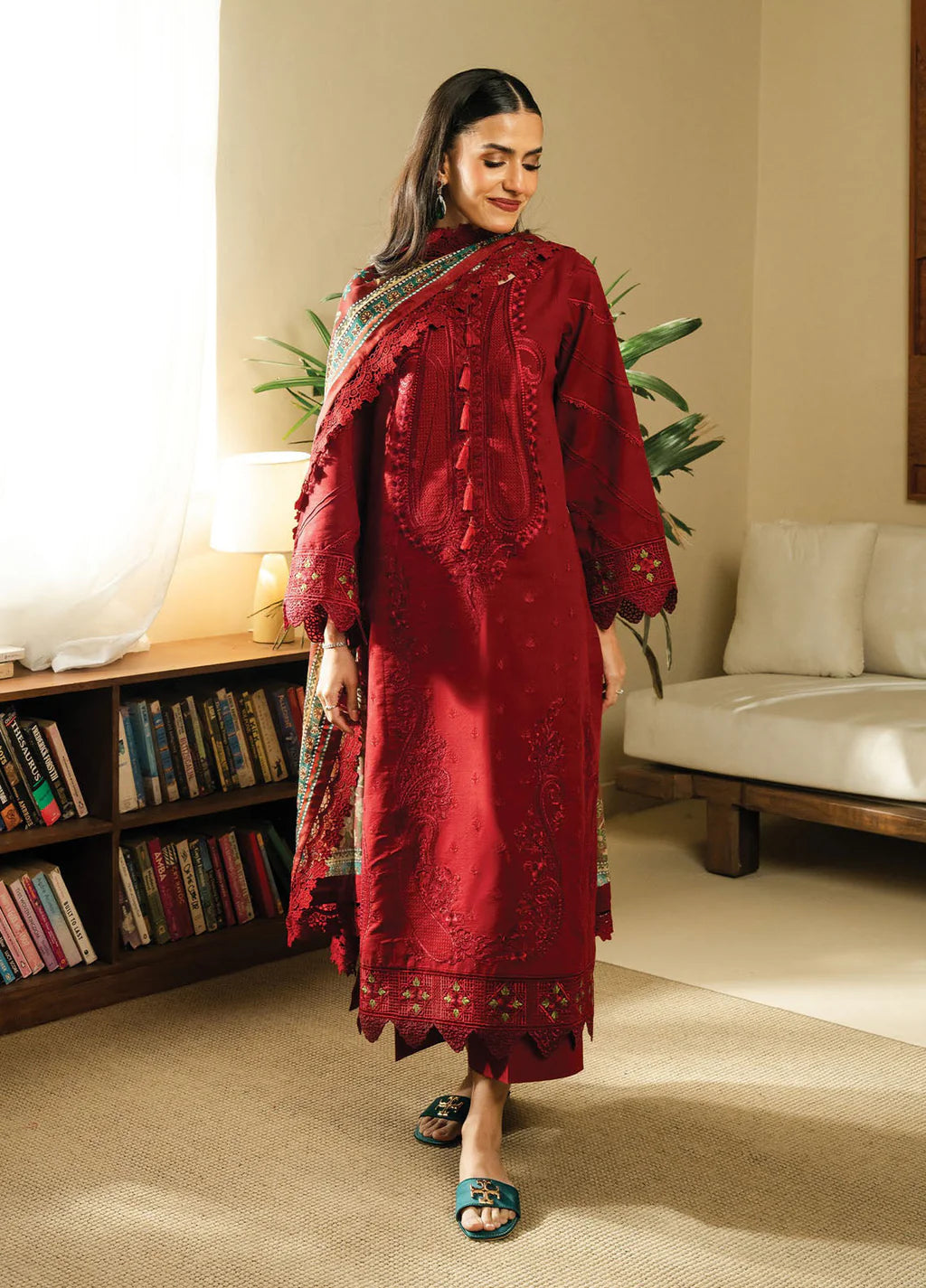BATIK-3PC DHANAK EMBROIDERED SUIT-KUN-4138