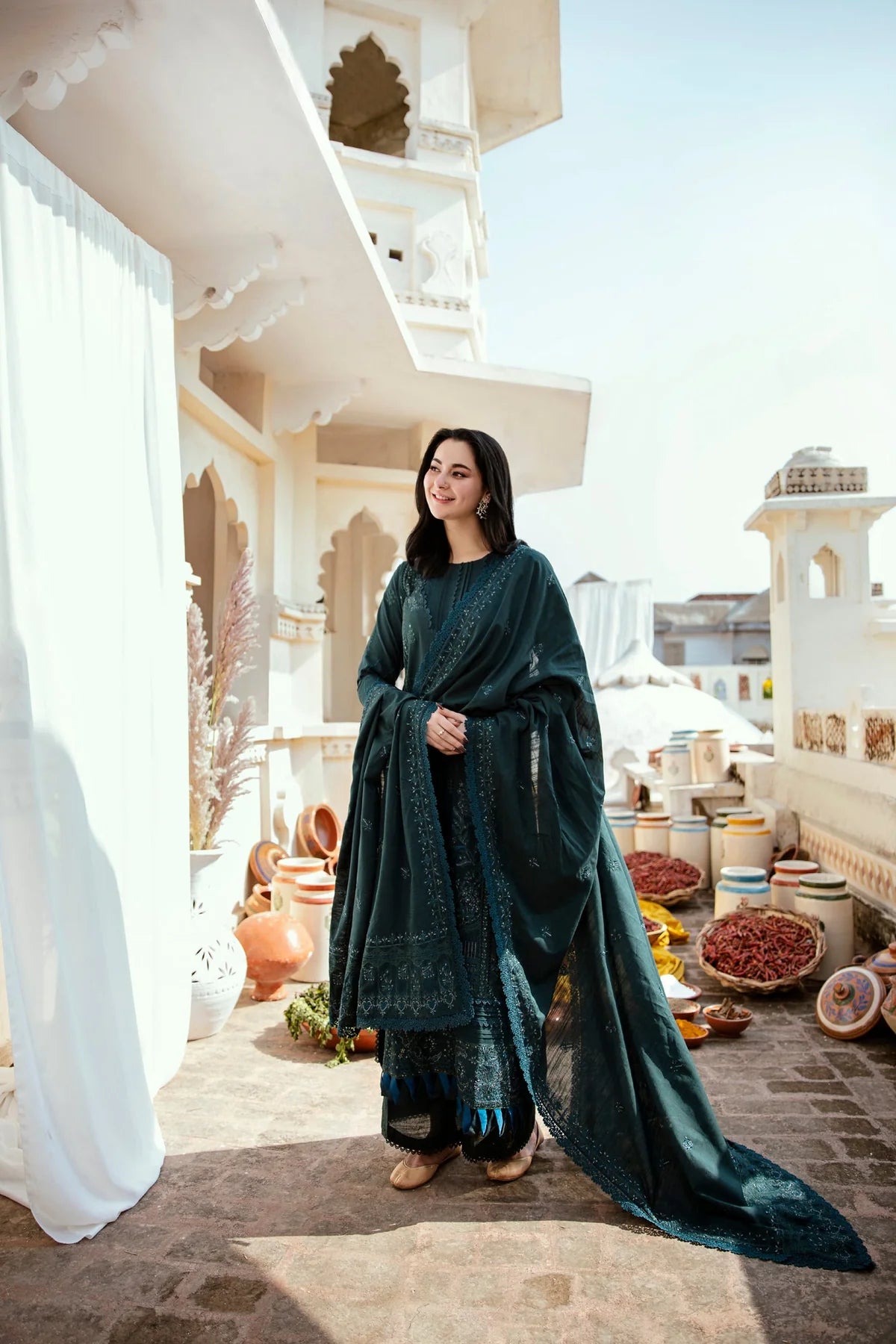 FLORENT-3PC DHANAK EMBROIDERED SUIT KUN-4160