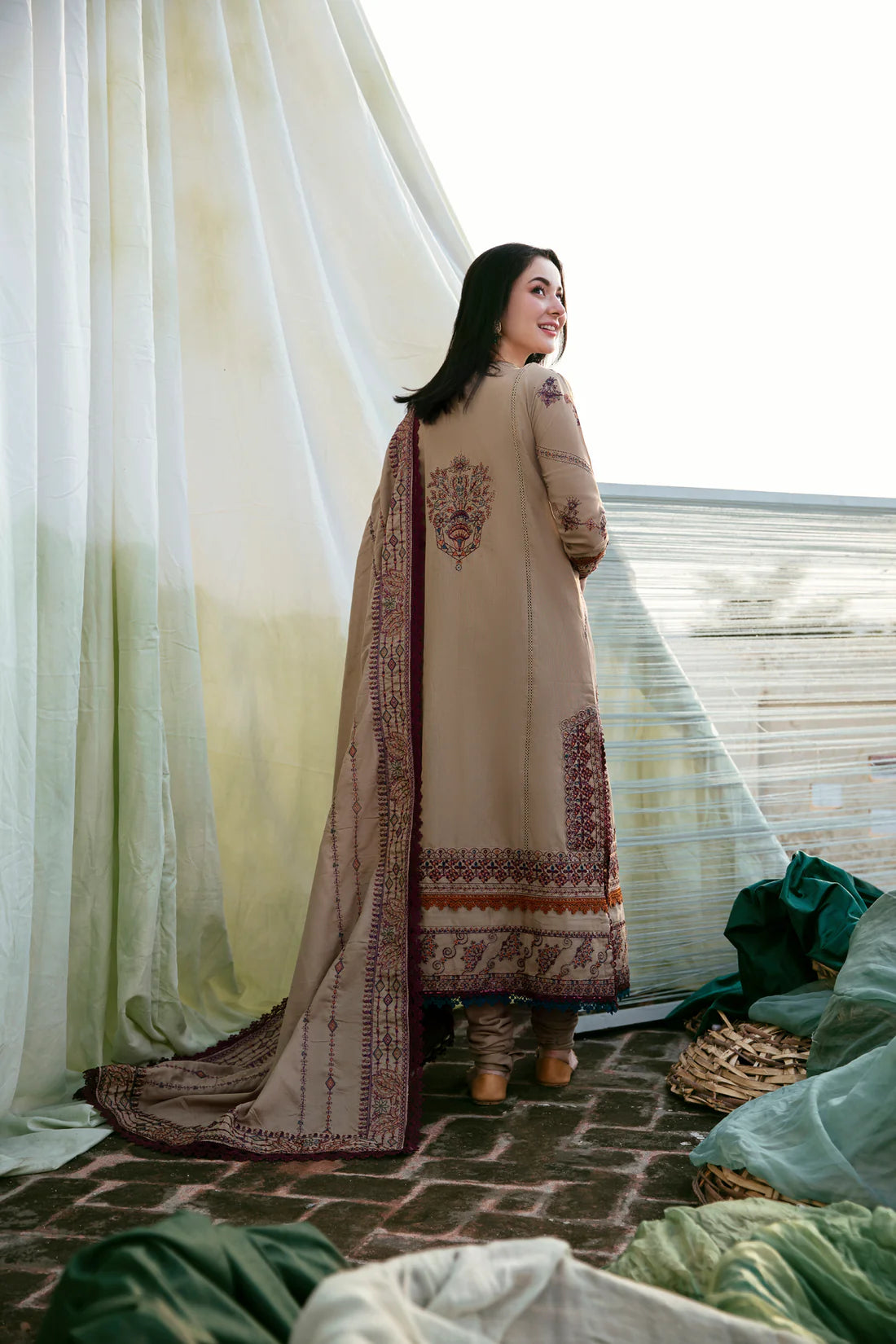 FLORENT-3PC DHANAK EMBROIDERED SUIT KUN-4148