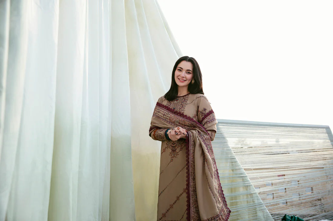 FLORENT-3PC DHANAK EMBROIDERED SUIT KUN-4148