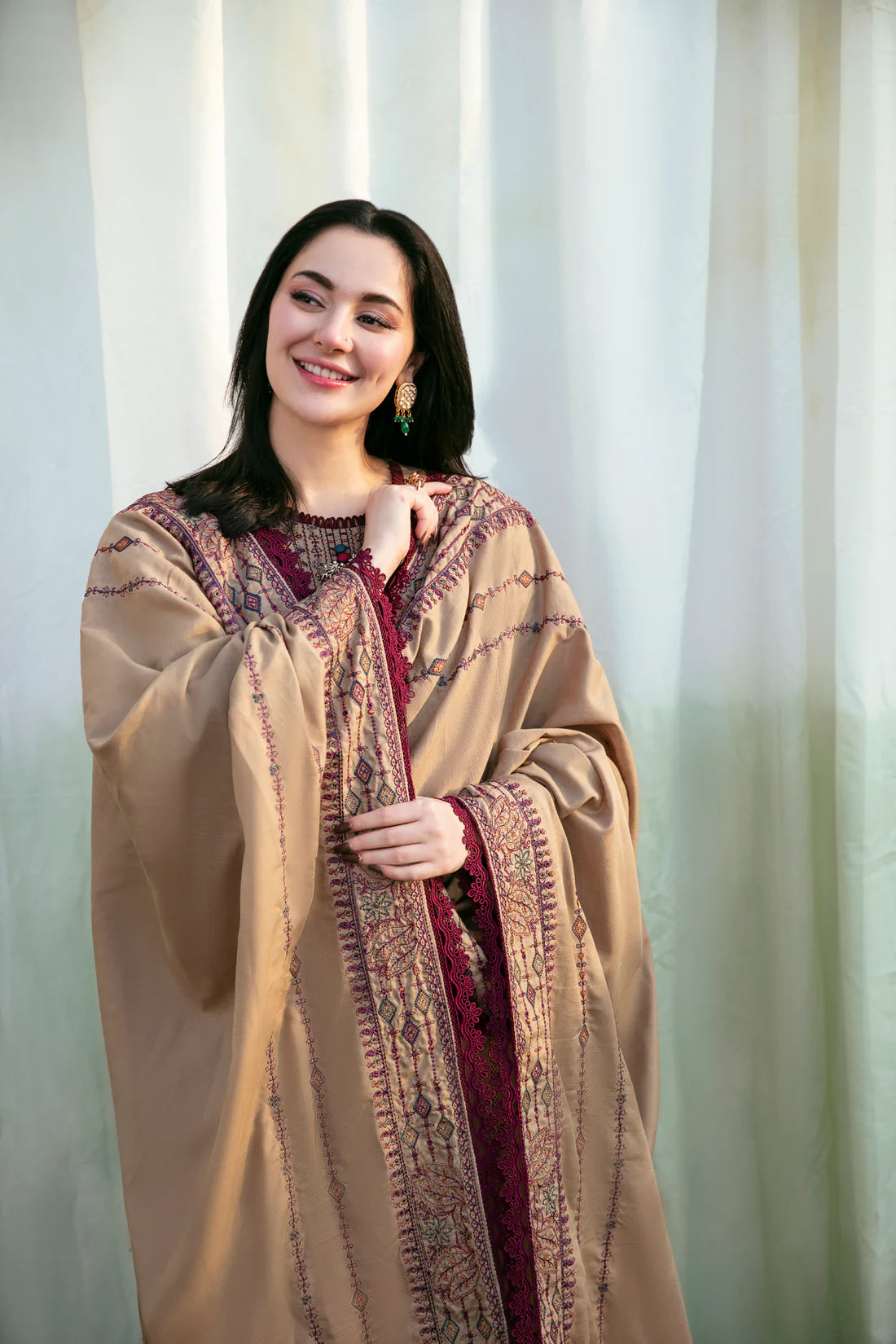 FLORENT-3PC DHANAK EMBROIDERED SUIT KUN-4148