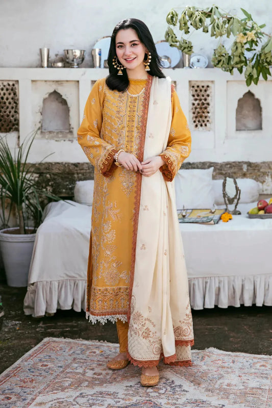 FLORENT-3PC DHANAK EMBROIDERED SUIT-KUN-4150