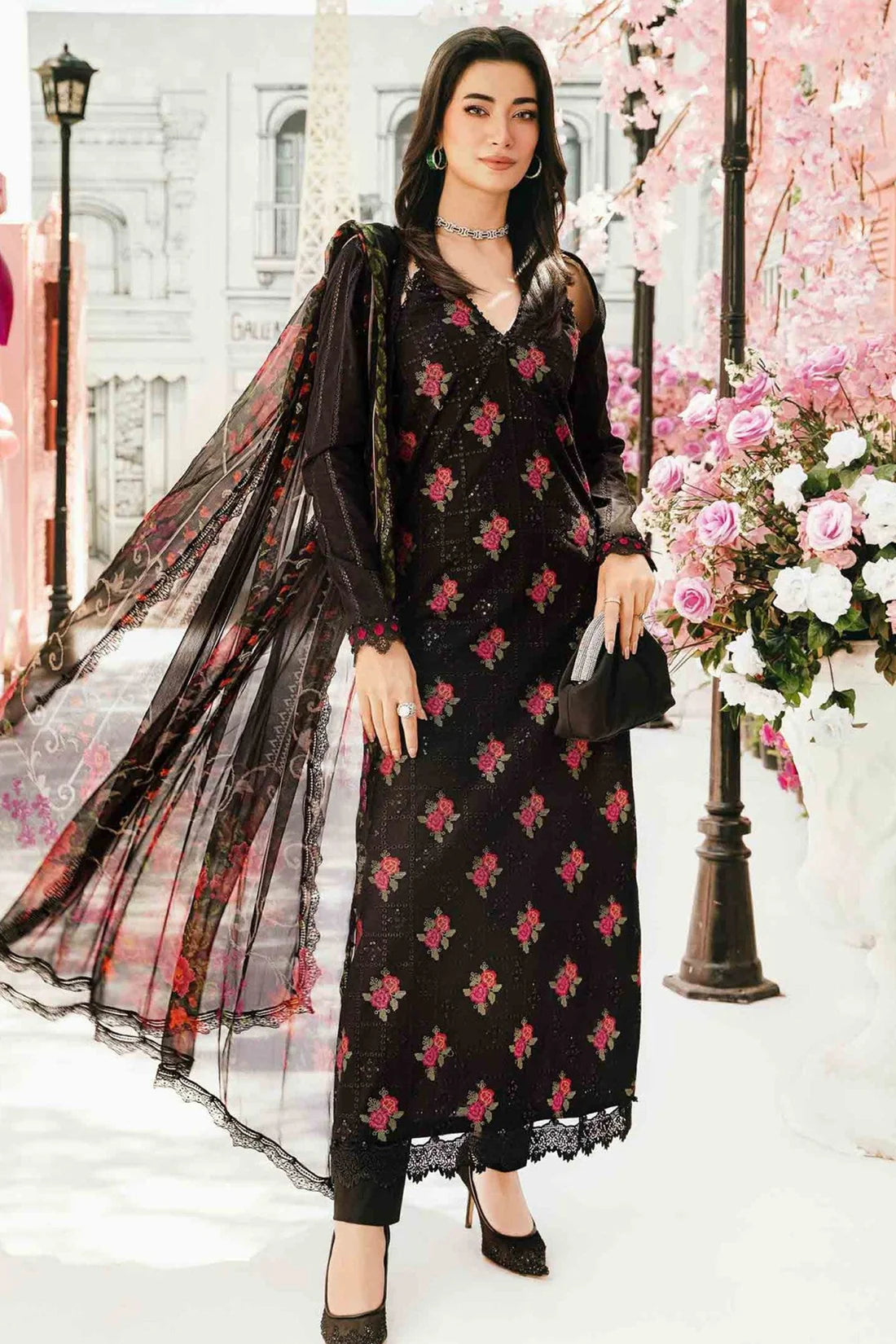 MARIA B-3PC LAWN EMBROIDERED SUIT-KUN-3775