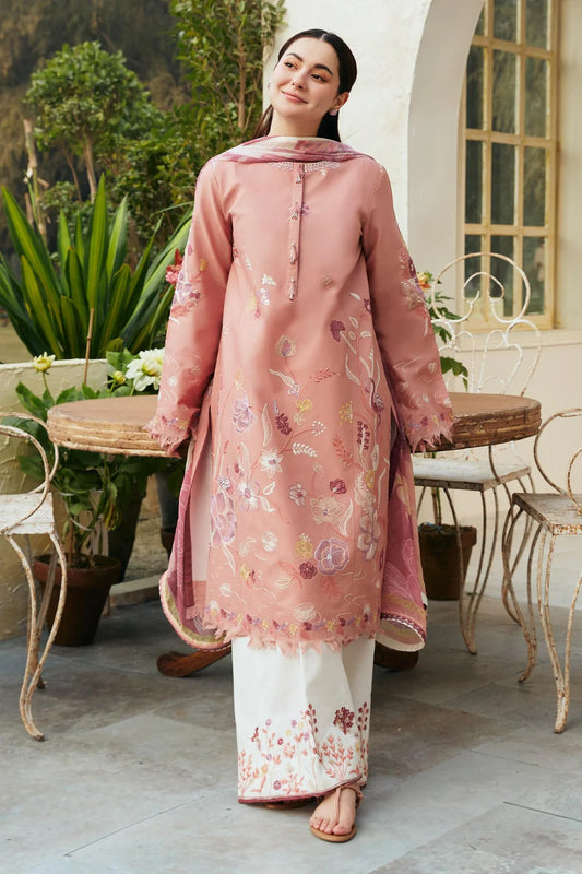 ZARA SHAH JAHAN- 3PC DHANAK EMBROIDERED SUIT-KUN-3506