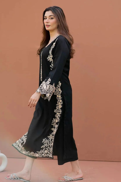 LAJWANTI-2PC DHANAK EMBROIDERED SUIT-114