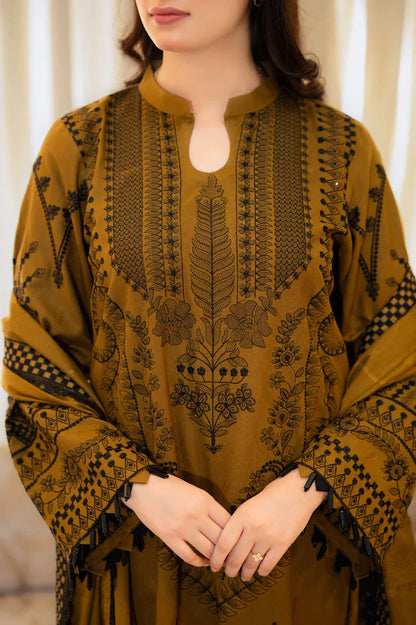 LIBAAS-3PC DHANAK EMBROIDERED SUIT KUN-3386
