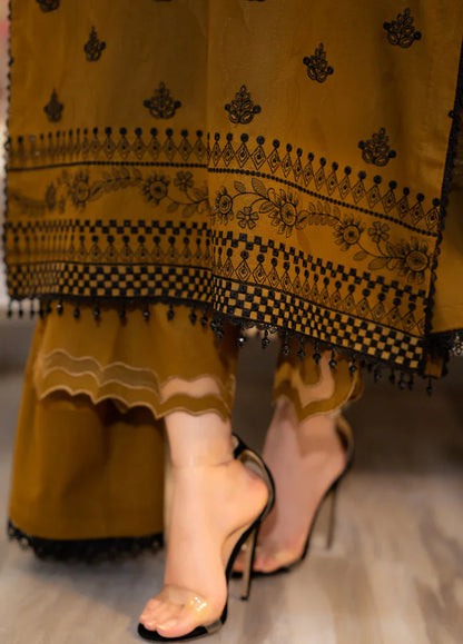 LIBAAS-3PC DHANAK EMBROIDERED SUIT KUN-3386