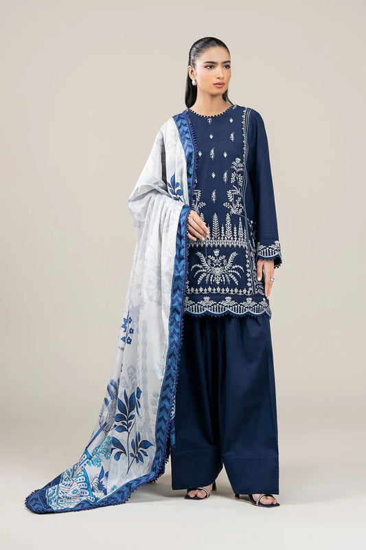 Click to enlarge MARIA B-3PC DHANAK EMBROIDERED SUIT KUN-2367