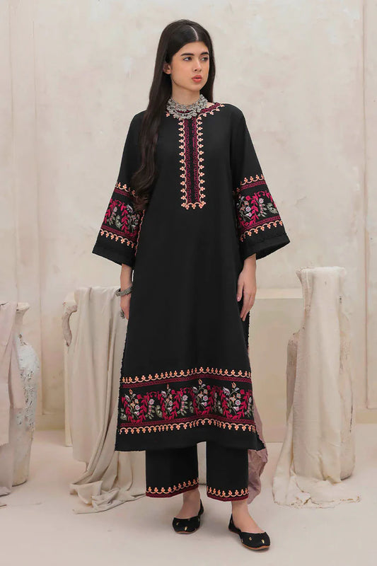 MUSHQ-2PC DHANAK EMBROIDERED SUIT KUN-112