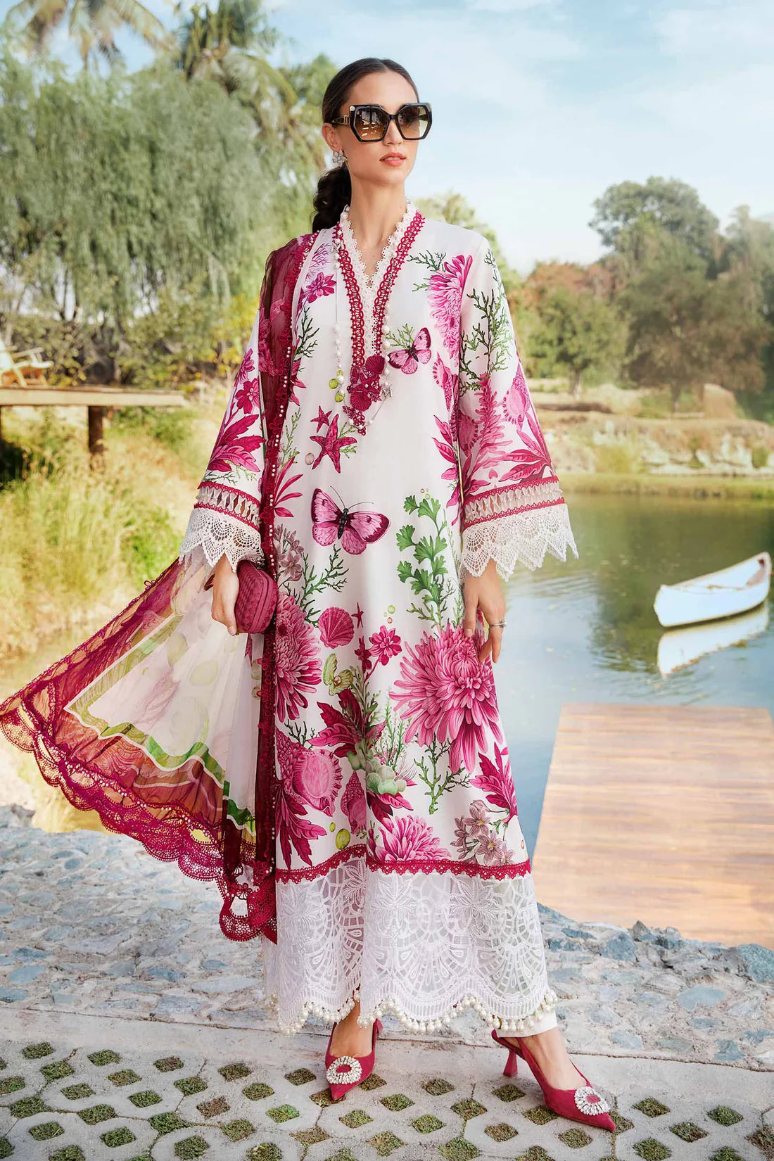 MARIA.B-3PC LAWN EMBROIDERED PRINTED SUIT-KUN-2530