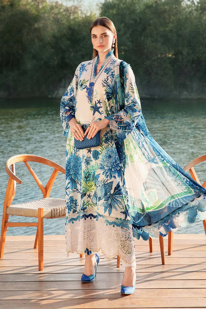 MARIA.B-3PC LAWN EMBROIDERED PRINTED SUIT-KUN-2528