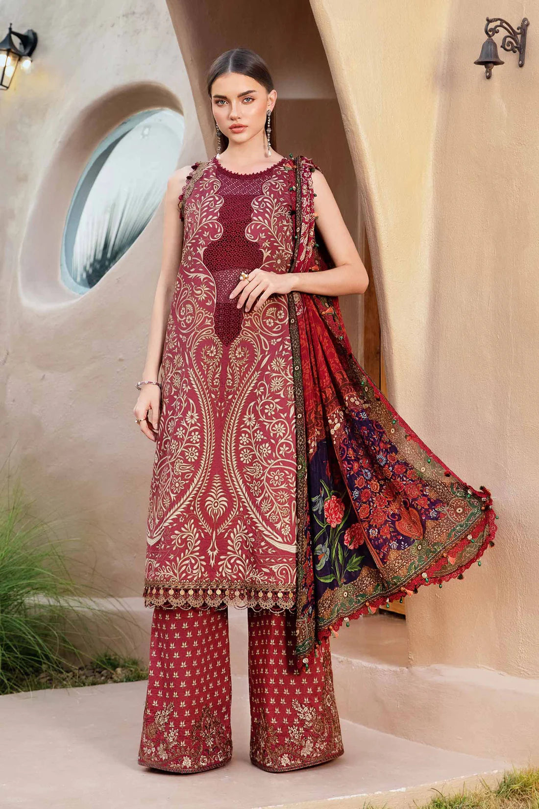MARIA.B-3PC LAWN EMBROIDERED PRINTED SUIT-KUN-2518
