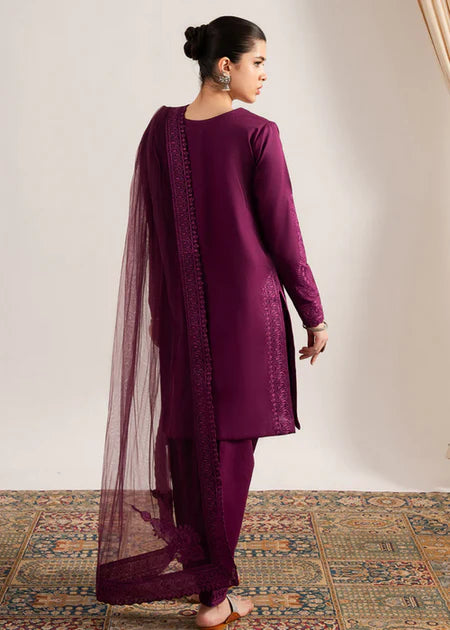 MARYAM & MARIA-3PC DHANAK EMBROIDERED SUIT-KUN-4063