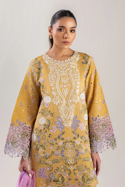 MUSHQ-3PC DHANAK CHIKAN EMBROIDERED SUIT-KUN-4088