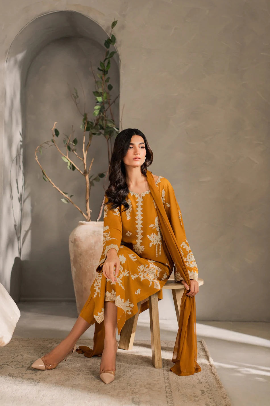MIRANA-3PC DHANAK EMBROIDERED SUIT-KUN-4288