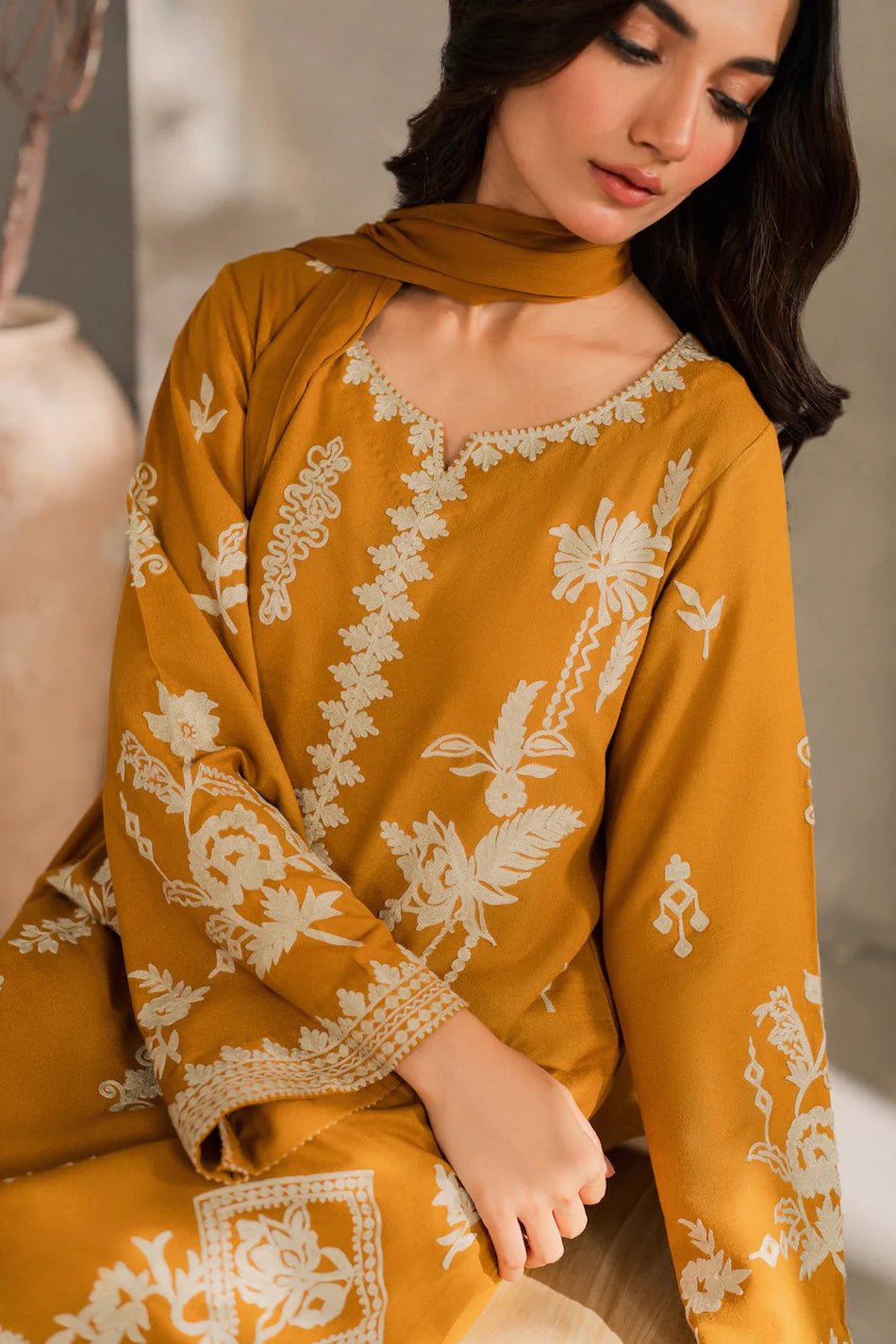 MIRANA-3PC DHANAK EMBROIDERED SUIT-KUN-4288