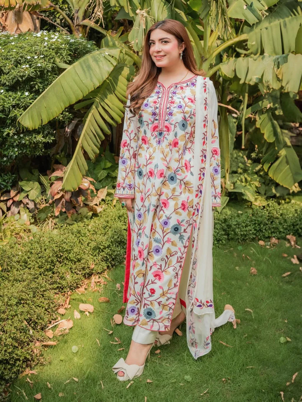 SAPPHIRE-3PC DHANAK EMBROIDERED SUIT-KUN-4299