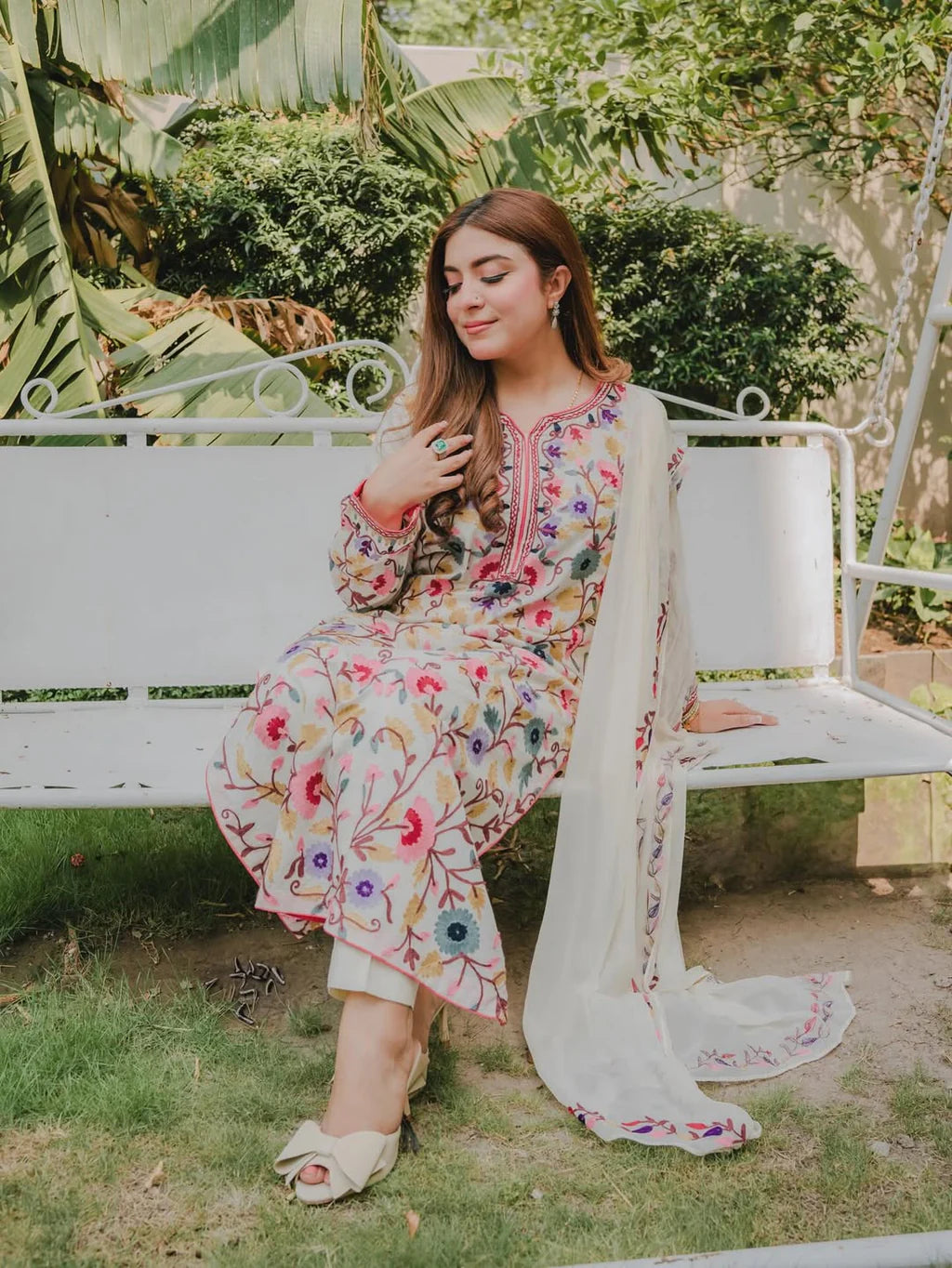 SAPPHIRE-3PC DHANAK EMBROIDERED SUIT-KUN-4299