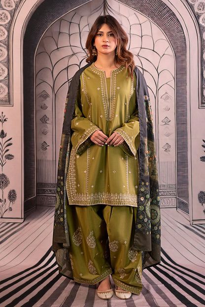 URGE-3PC DHANAK EMBROIDERED SUIT-KUN-4126