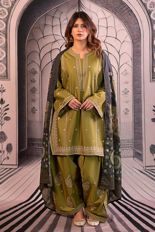 URGE-3PC DHANAK EMBROIDERED SUIT-KUN-4126