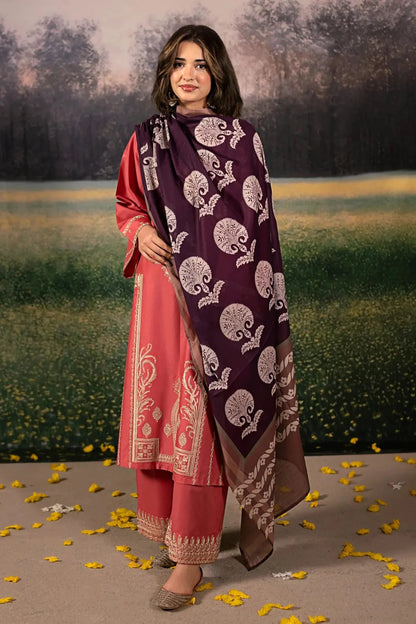 URGE-3PC DHANAK EMBROIDERED SUIT-KUN-4204