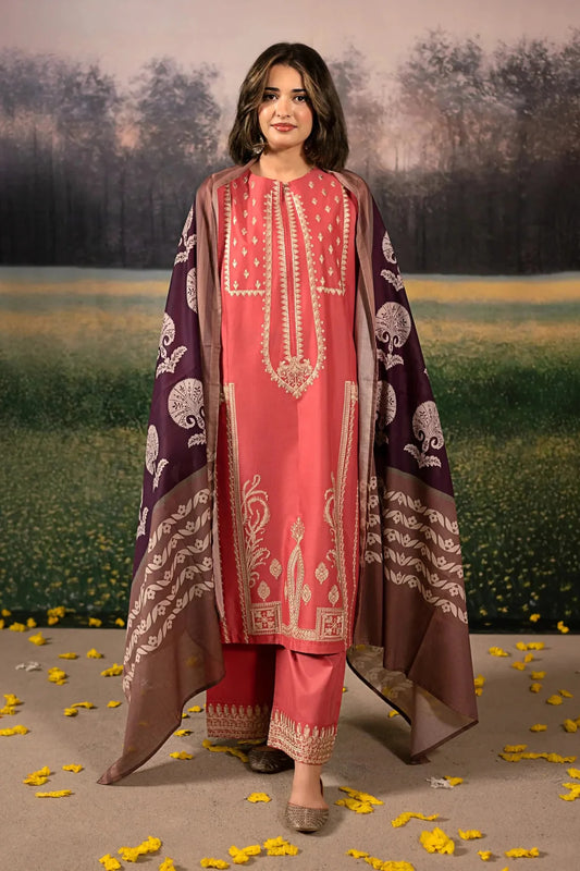 URGE-3PC DHANAK EMBROIDERED SUIT-KUN-4204