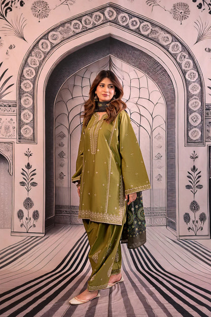 URGE-3PC DHANAK EMBROIDERED SUIT-KUN-4126