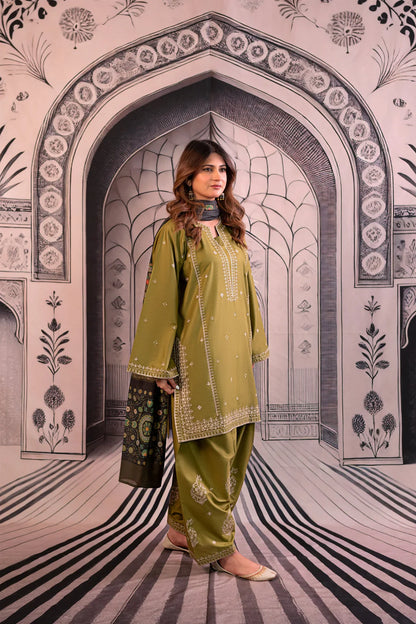 URGE-3PC DHANAK EMBROIDERED SUIT-KUN-4126