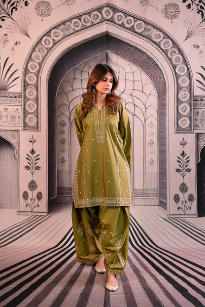 URGE-3PC DHANAK EMBROIDERED SUIT-KUN-4126