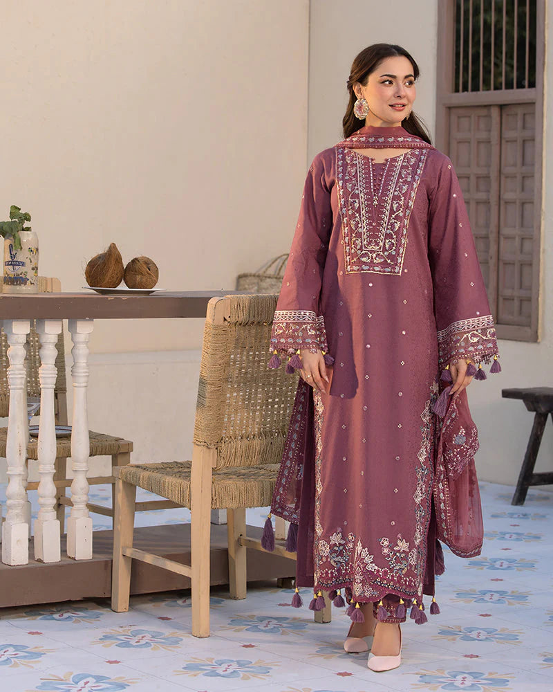 JADE-3PC DHANAK SEQUENCE EMBROIDERED SUIT KUN-4087