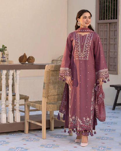 JADE-3PC DHANAK SEQUENCE EMBROIDERED SUIT KUN-4087