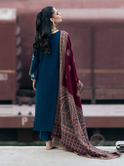 IZEL-3PC DHANAK EMBROIDERED SUIT KUN-4226