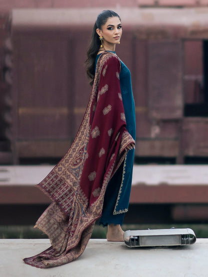 IZEL-3PC DHANAK EMBROIDERED SUIT KUN-4226