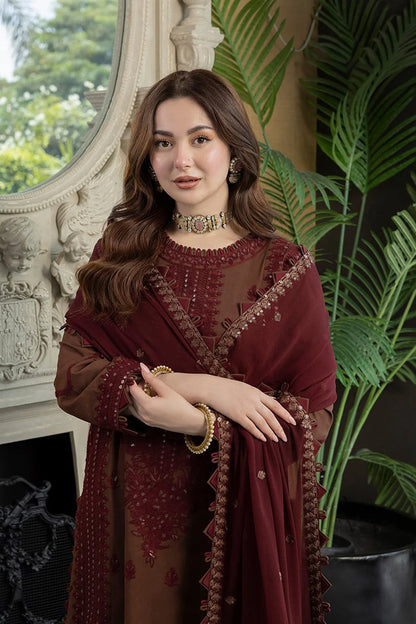 ASIM JOFA-3PC LAWN EMBROIDERED SHIRT WITH BAMBER CHIFFON EMBROIDERED DUPATTA AND TROUSER-BIC-3647