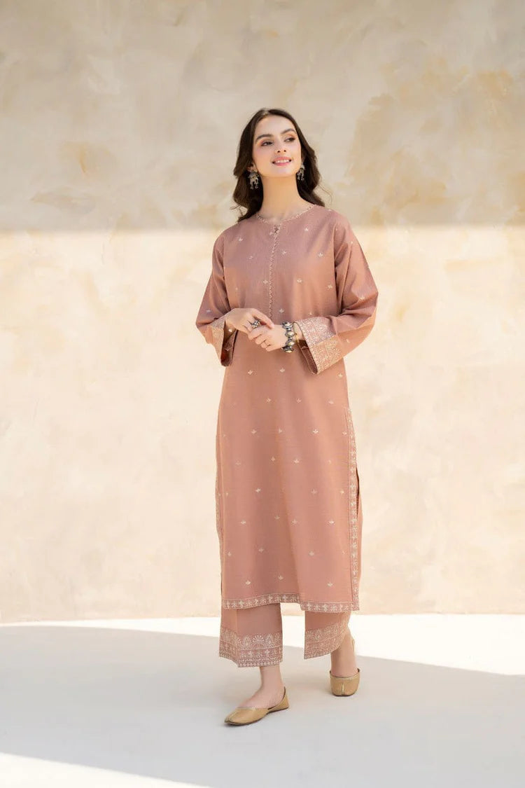 JAZMIN-2PC DHANAK EMBROIDERED SUIT-112