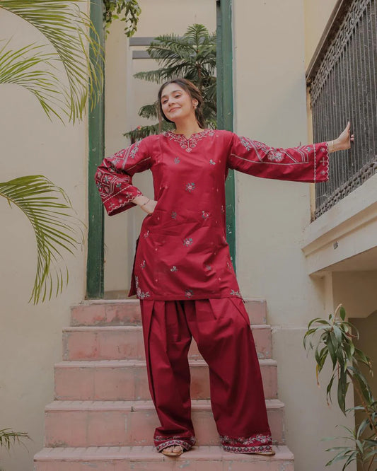 URGE-2PC DHANAK EMBROIDERED SUIT KUN-126