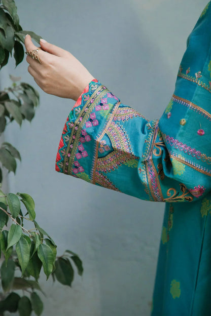 ZARA SHAHJAHAN-3PC DHANAK EMBROIDERED SUIT-KUN-2389