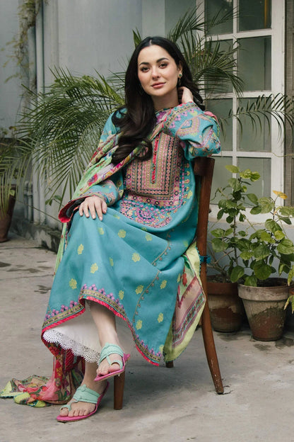 ZARA SHAHJAHAN-3PC DHANAK EMBROIDERED SUIT-KUN-2389